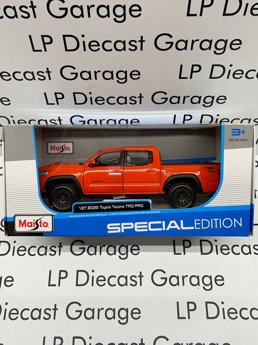 MAISTO 2023 Toyota Tacoma TRD PRO Truck Orange 1:27 Scale Diecast
