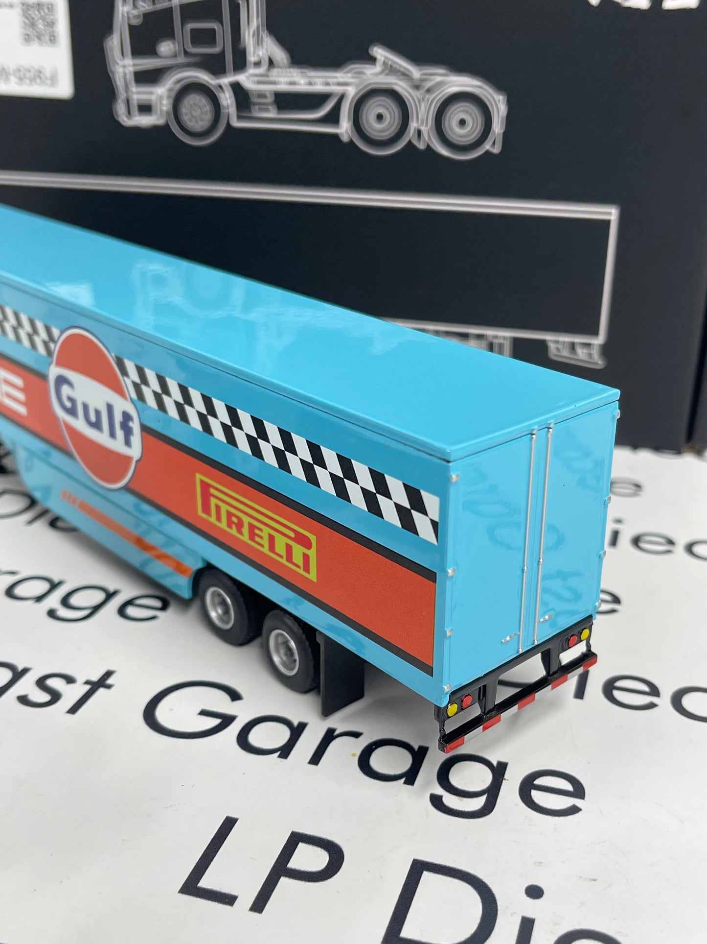 MJ Models Sany Semi Container Truck Gulf Porsche 1:64 Diecast