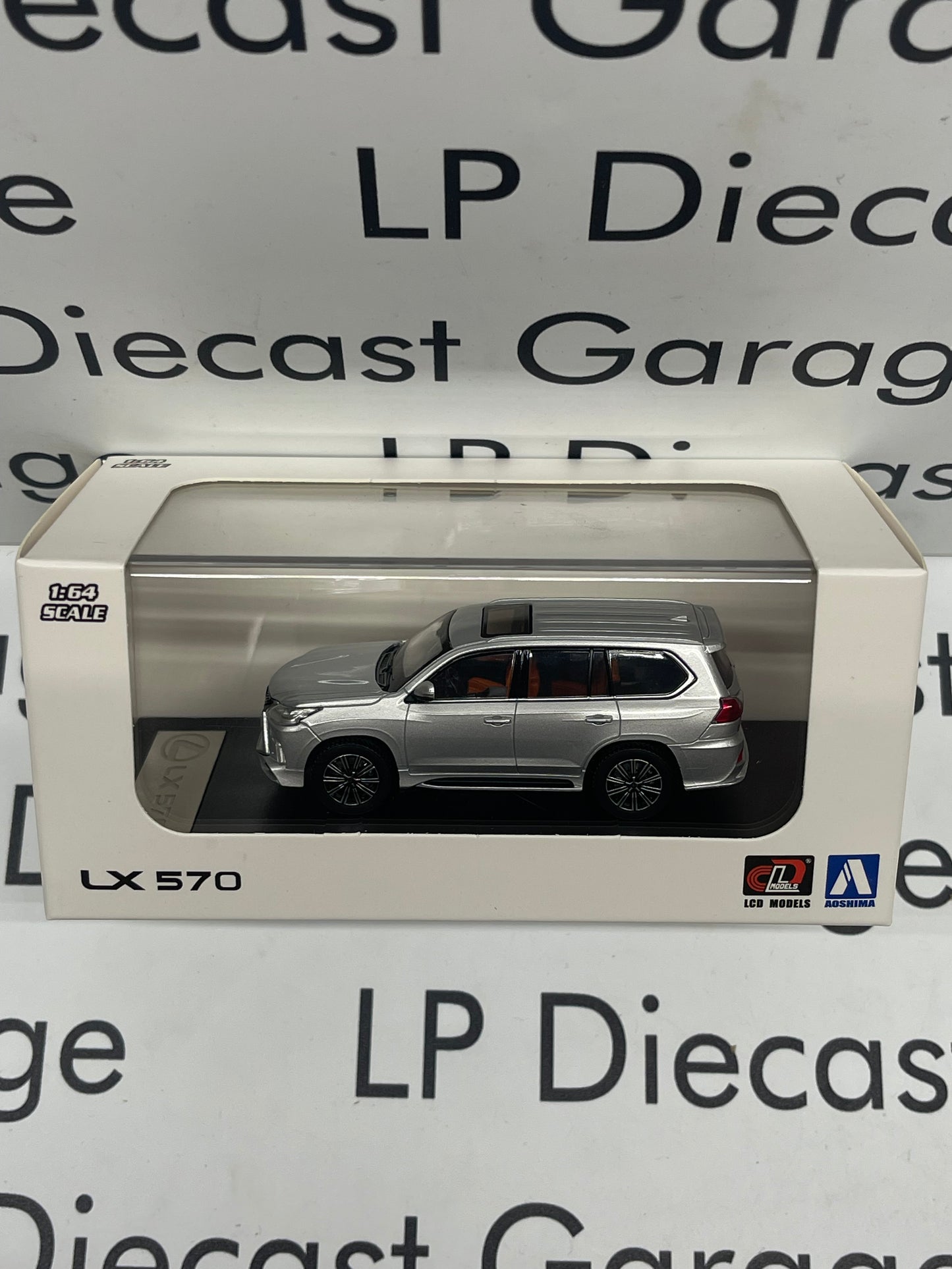 LCD MODELS 2018 Lexus LX 570 Silver with Red Interior 1:64 Diecast
