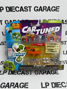 CARTUNED '87 Chevy C10 Orange Custom Shop 1:64 Diecast Series 1