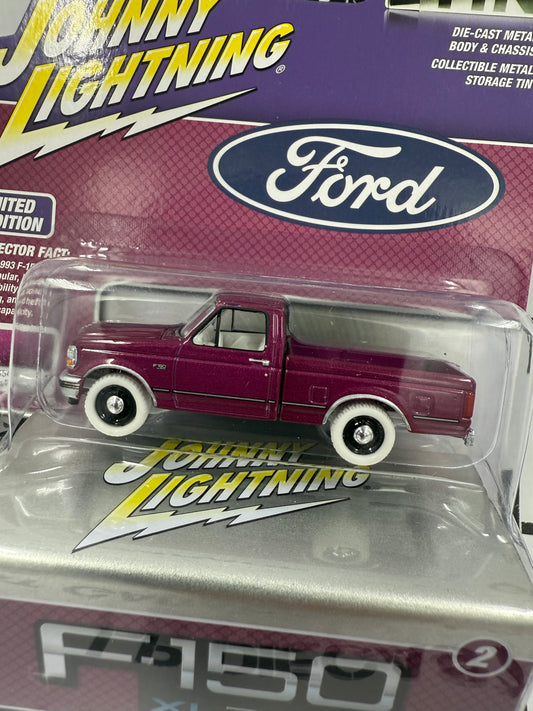 CHASE JOHNNY WHITE LIGHTNING 1993 Ford F-150 Iris Poly 1:64 Diecast Collector Tins