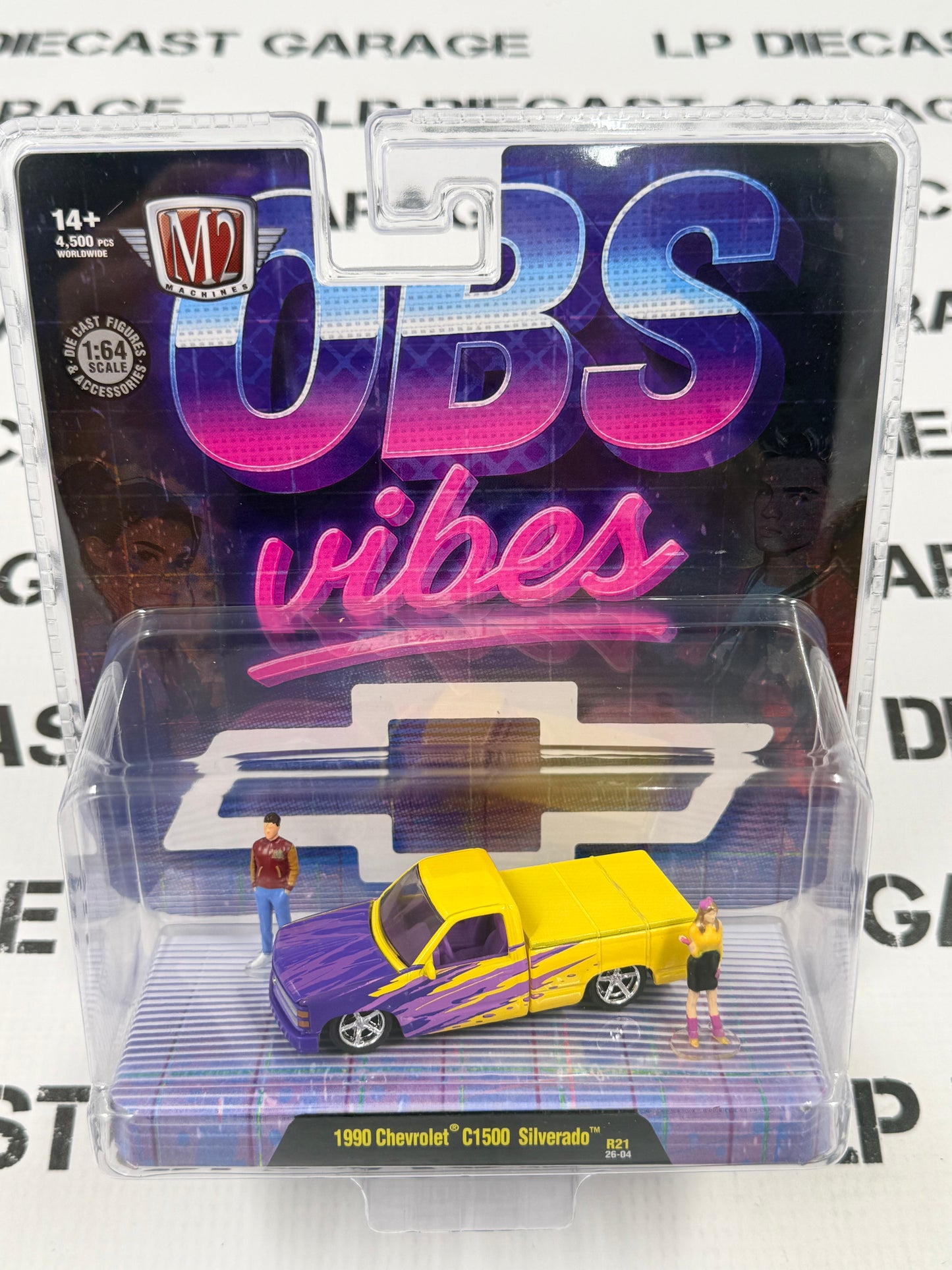 M2 1990 Chevrolet C1500 Silverado OBS Vibes 1:64 Diecast Diorama