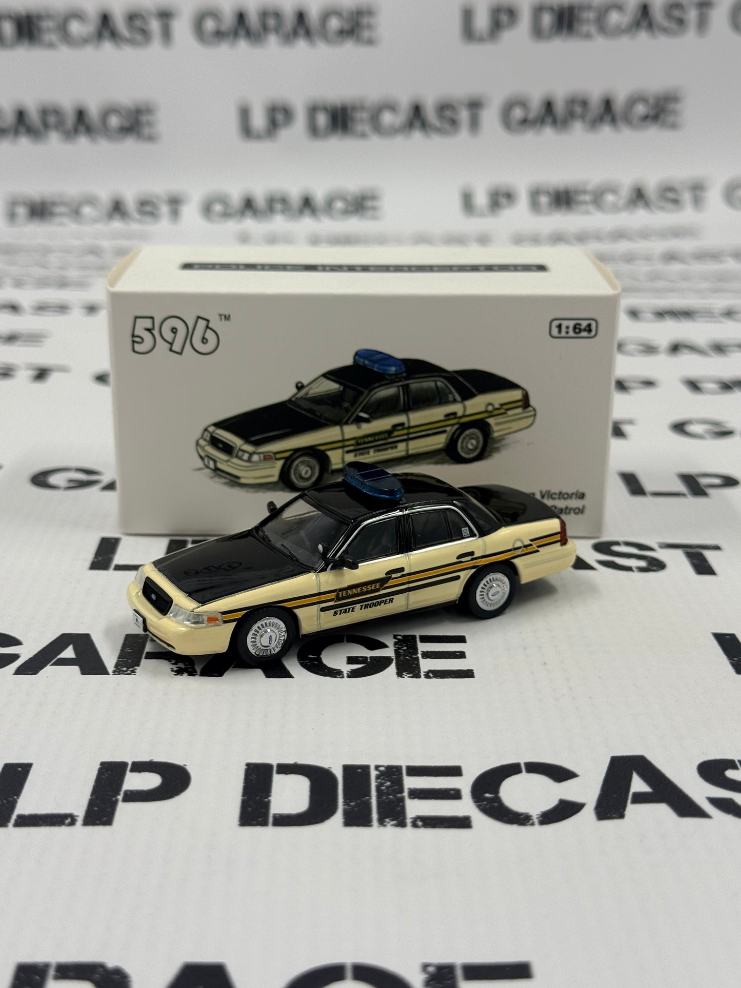 596 Model Ford Crown Victoria Tennessee State Trooper Police 1:64 Diecast