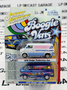 JOHNNY LIGHTNING 1976 Dodge Van & Chevy G20 1:64 Diecast Boogie Vans Ver. B