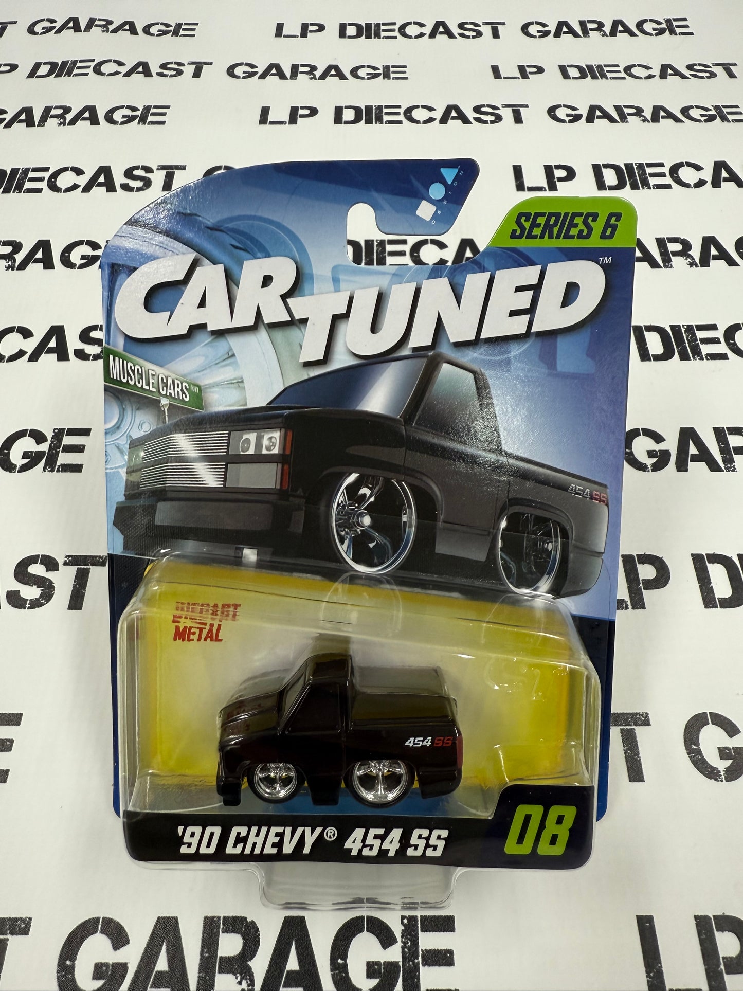 CARTUNED '90 Chevy 454 SS Truck Black 1:64 Diecast Series 6