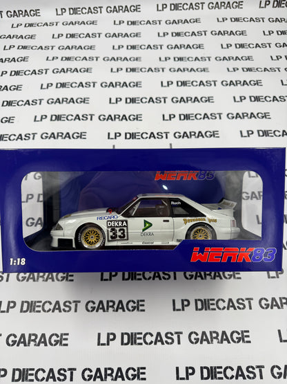 WERK 83 1993 Ford Mustang 5.0 DTM #33 Gerd Ruch M 1:18 Diecast White