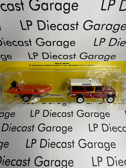 EDICOLA Land Rover Defender Rescue Team with Boat/Trailer 1:43 Diecast