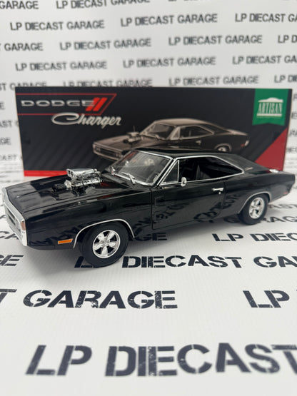 GREENLIGHT 1970 Dodge Charger Black w/ Blower 1:18 Diecast Artisan Collection