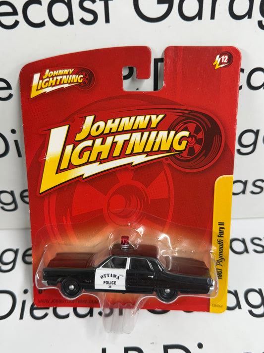 JOHNNY LIGHTNING 1967 Plymouth Fury II Ottawa Police 1:64 Diecast