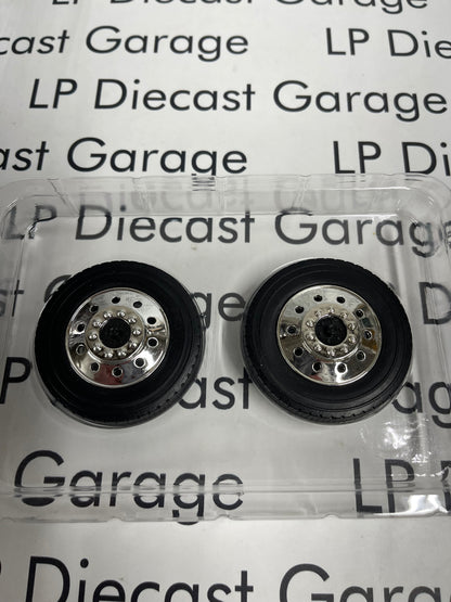KK Scale Road Kings Chrome Semi Truck Wheels Front Set 1:18 Diecast
