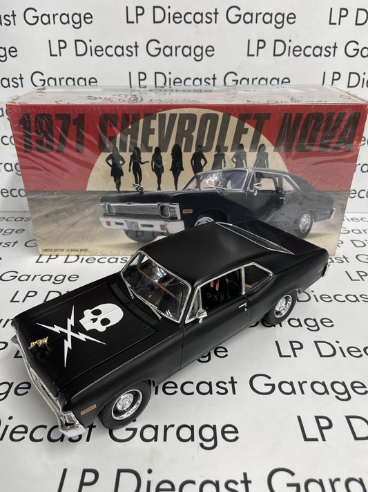 GMP 1971 Chevrolet Nova Death Proof Matte Black 1:18 Diecast 18925