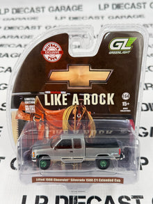 RAW CHASE GREENLIGHT 1998 Chevrolet Silverado 1500 Z71 Green & Tan 1:64 Diecast OBT Exclusive
