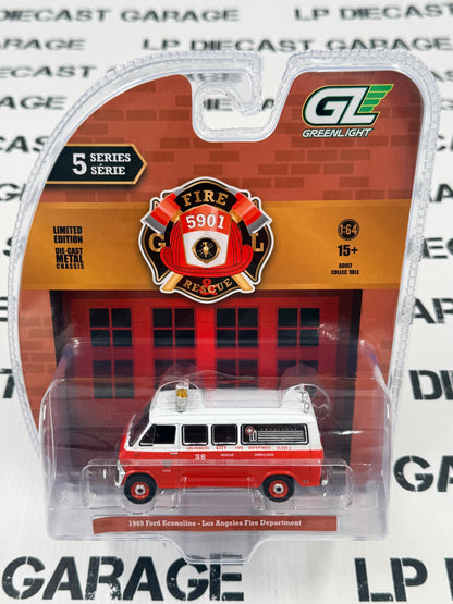 GREENLIGHT 1969 Ford Econoline LA Fire Dept 1:64 Diecast Fire Rescue