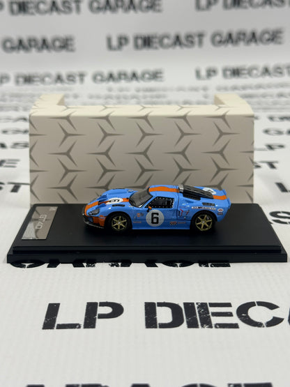 RHINO MODELS Ford GT40 Gulf Blue & Orange w/ Removable Hood 1:64 Diecast Ghost Player