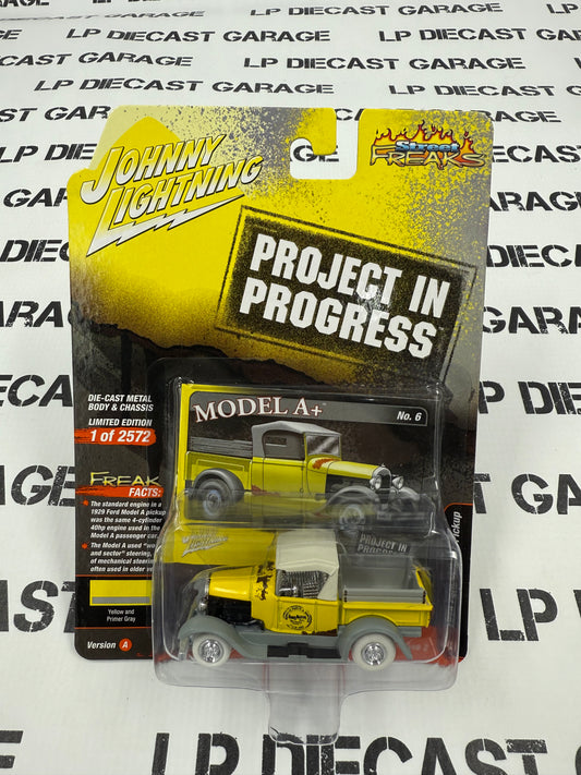 CHASE JOHNNY WHITE LIGHTNING 1929 Ford Model A Pickup Yellow Primer Project 1:64 Diecast Street Freaks
