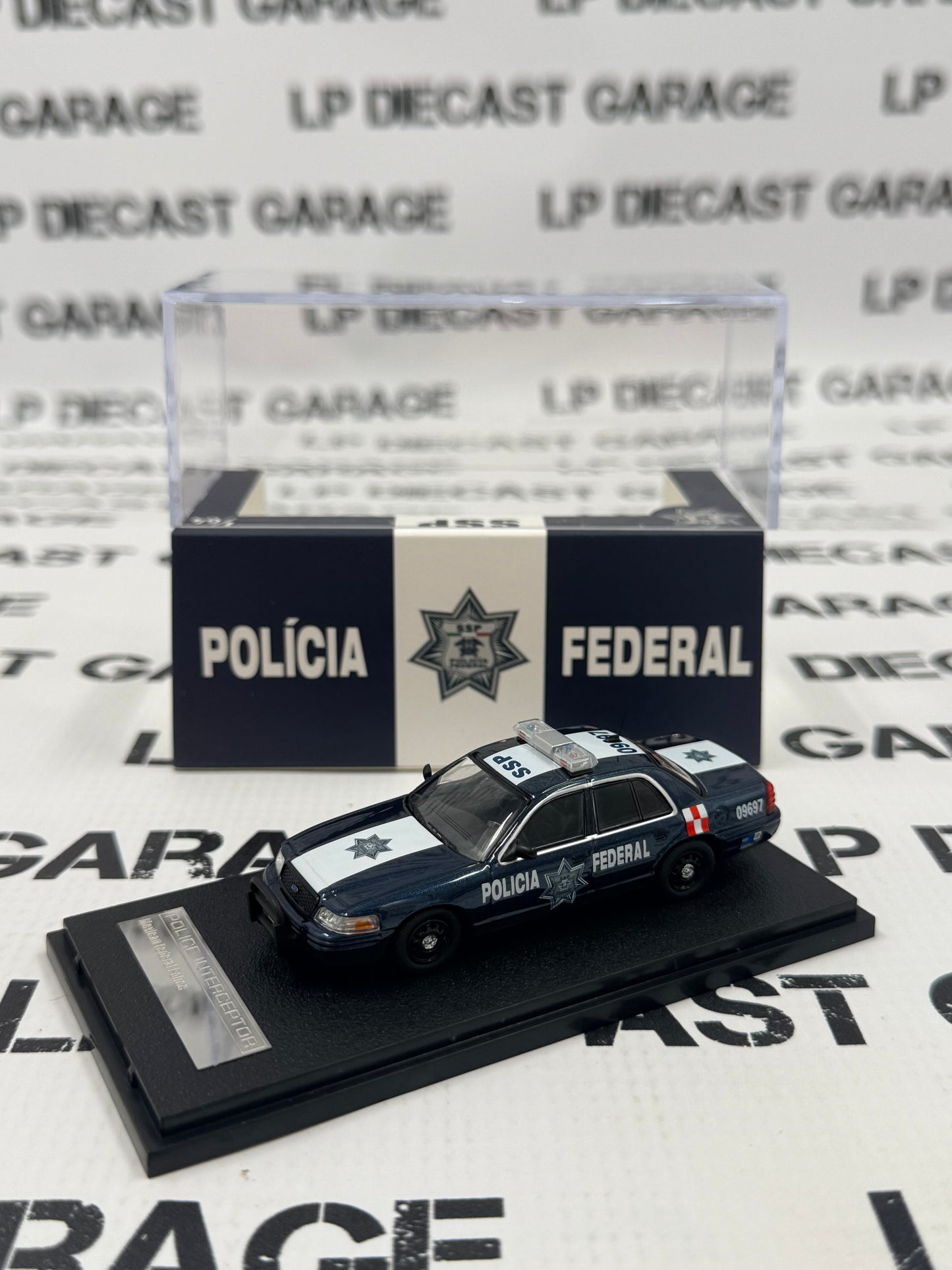 ROLLIN Ford Crown Victoria Mexico Police Policia Federal 1:64 Diecast