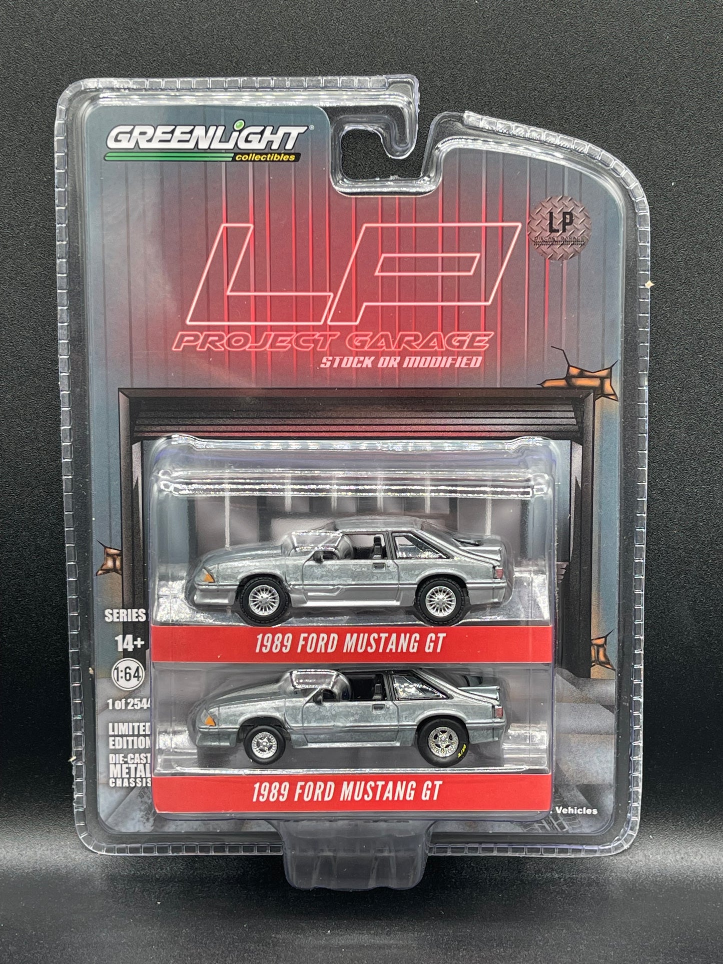 GREENLIGHT *CHASE* Raw 1988 Ford Mustang GT 2-Pack Set Stock or Modified LP Diecast Project Garage Exclusive 1:64 Diecast Promo