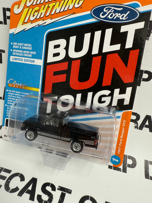 JOHNNY LIGHTNING 1987 Ford Ranger STX Black 1:64 Diecast Classic Gold