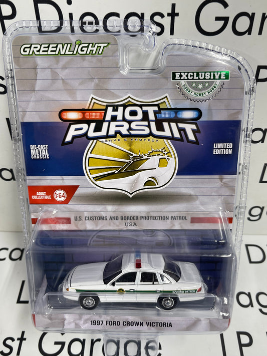 GREENLIGHT 1997 Ford Crown Victoria Border Patrol 1:64 Diecast Hot Pursuit