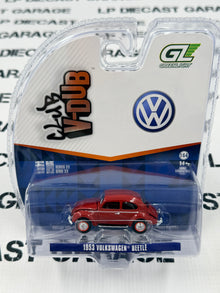 GREENLIGHT 1953 Volkswagen Beetle Dark Red 1:64 Diecast Club V-Dub