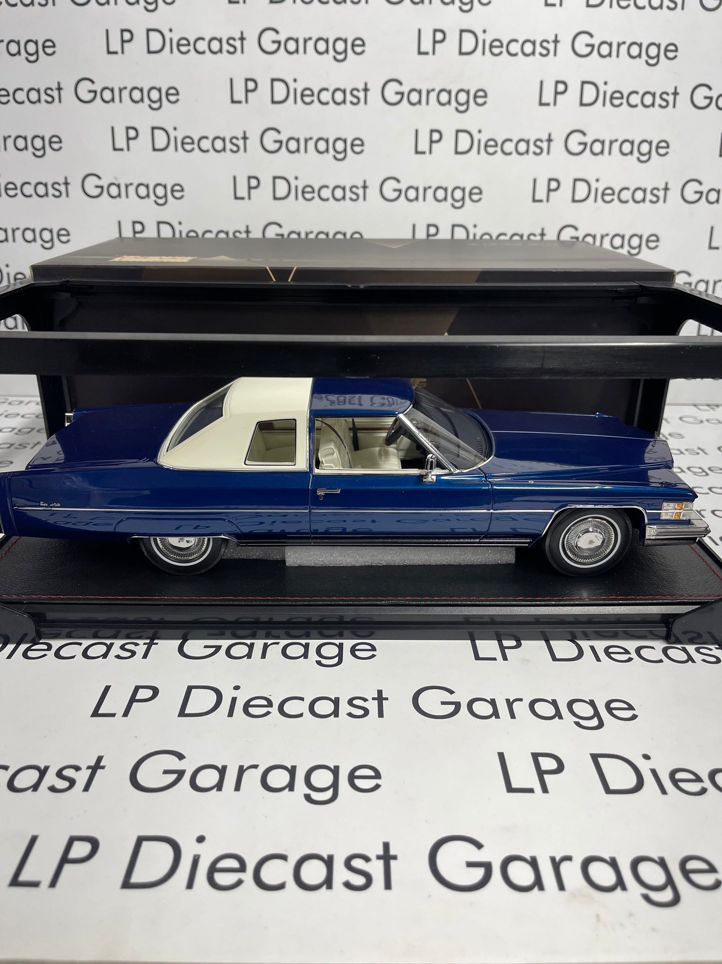 STAMP MODELS 1974 Cadillac Coupe Deville Regal Blue Firemist 1:18 Scale Resin Model