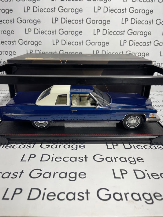 STAMP MODELS 1974 Cadillac Coupe Deville Regal Blue Firemist 1:18 Scale Resin Model