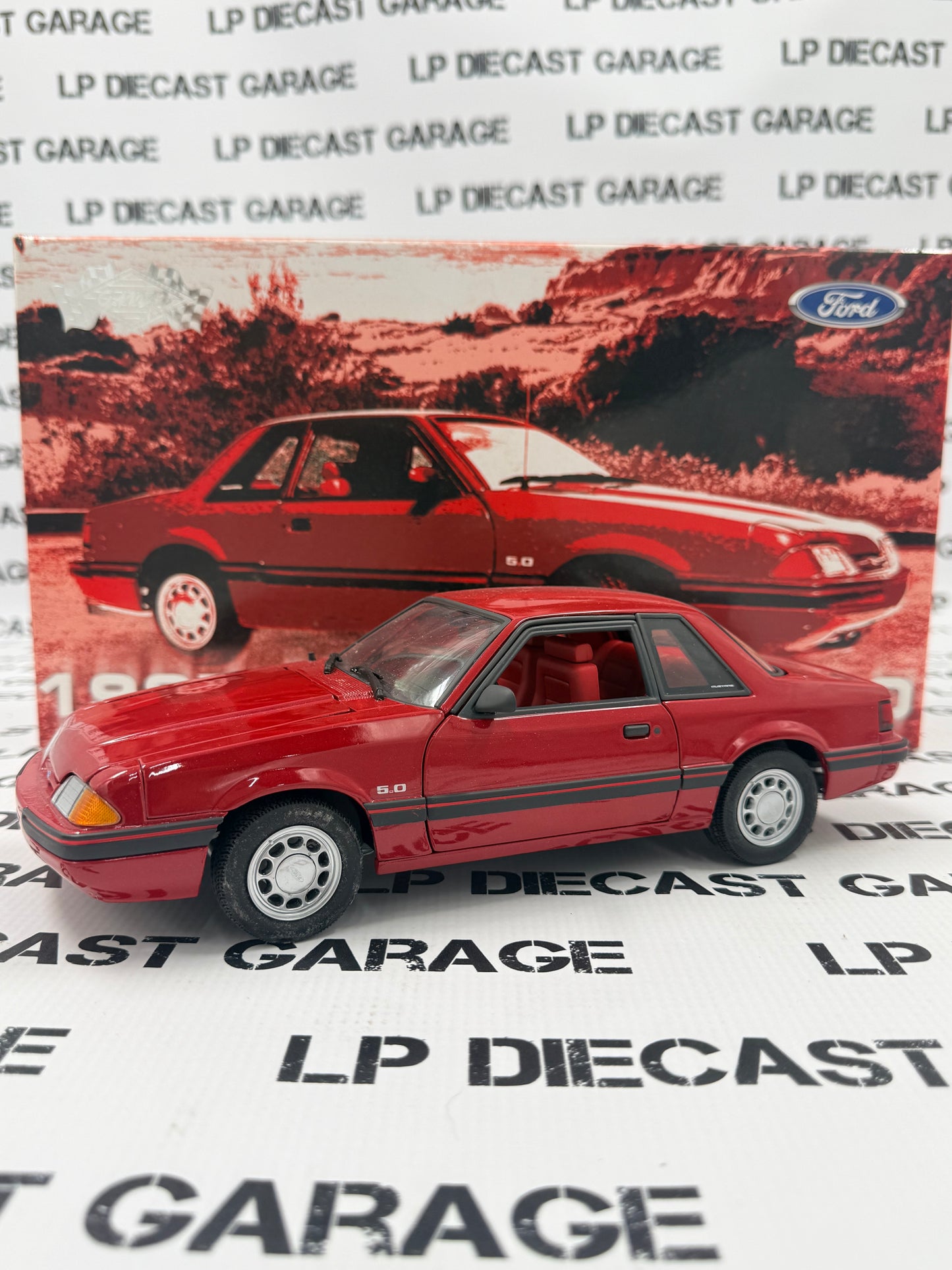GMP 1987 Ford Mustang LX 5.0 Red 1:18 Diecast 8063