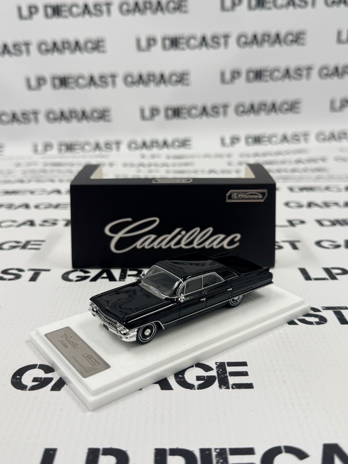 MK Miniatures 1962 Caddy DeVille Sedan Black 1:64 Diecast