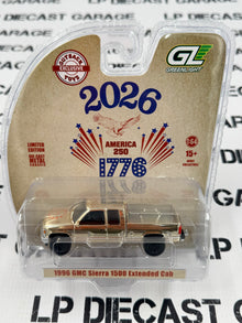 GOLD CHROME CHASE GREENLIGHT 1996 GMC Sierra USA 250 Years 1:64 Diecast OBT Exclusive