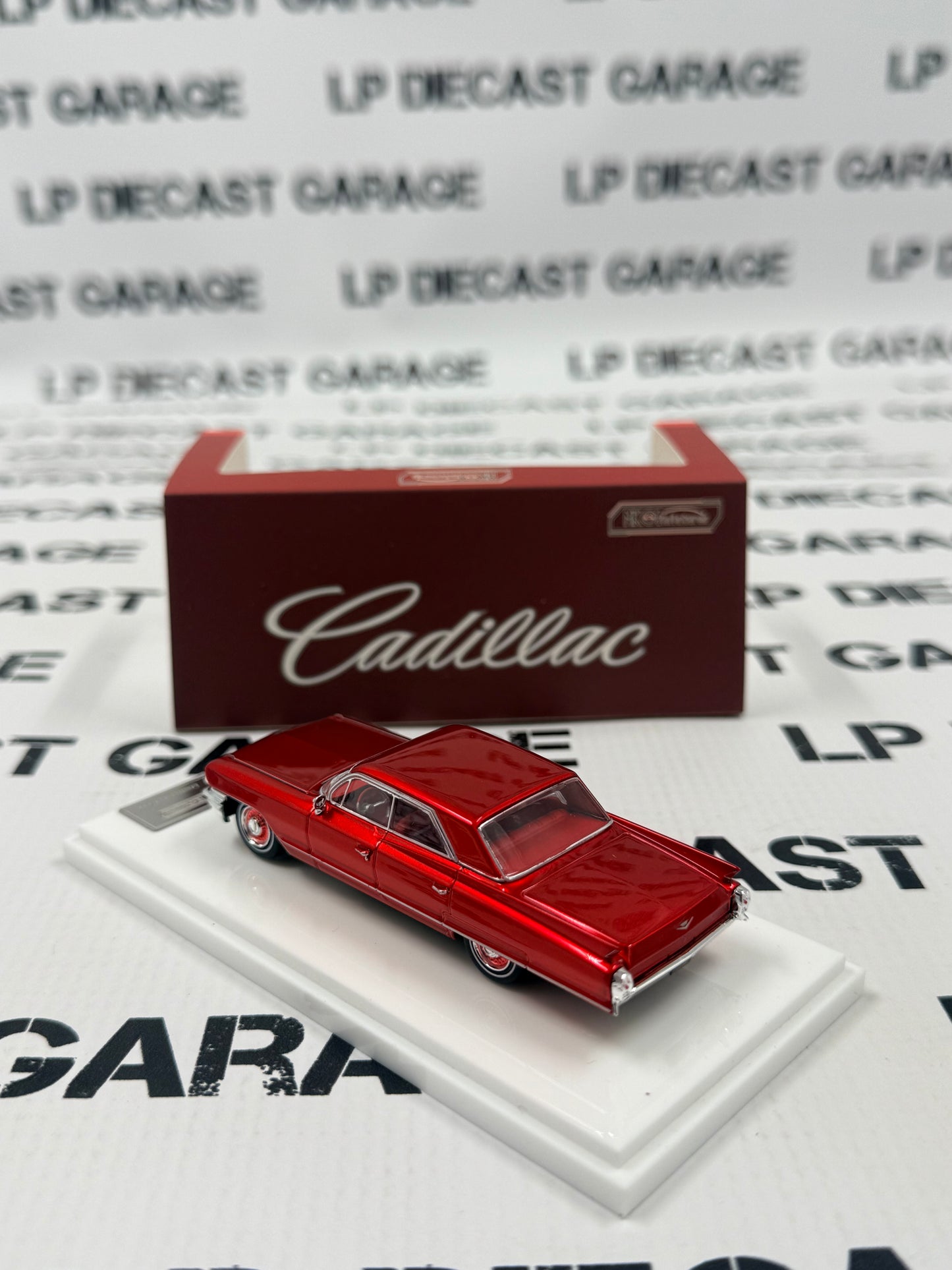 MK Miniatures 1962 Caddy DeVille Sedan Red 1:64 Diecast