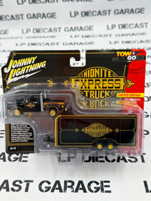 JOHNNY LIGHTNING 1978 Dodge Truck Midnite Express w/ Trailer Black 1:64 Diecast Tow & Go