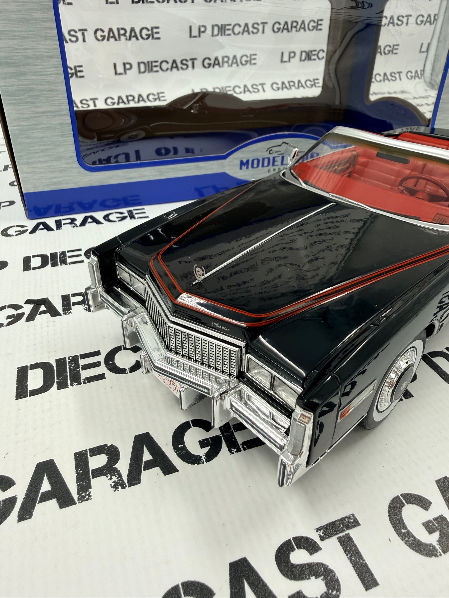 MCG Model Car Group 1976 Cadillac Eldorado Convertible Black 1:18 Diecast