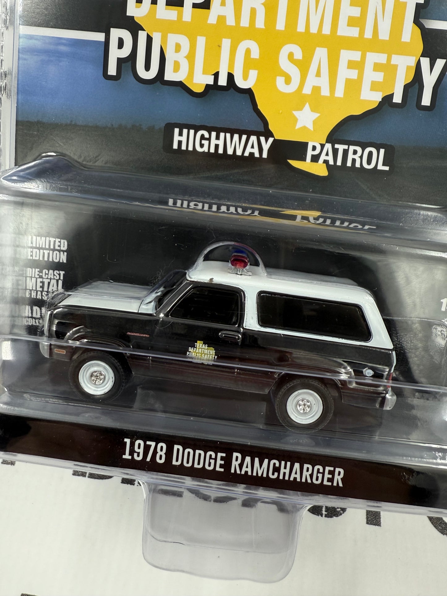 CHROME CHASE GREENLIGHT 1978 Dodge Ramcharger Texas Dept. Public Safety 1:64 Diecast