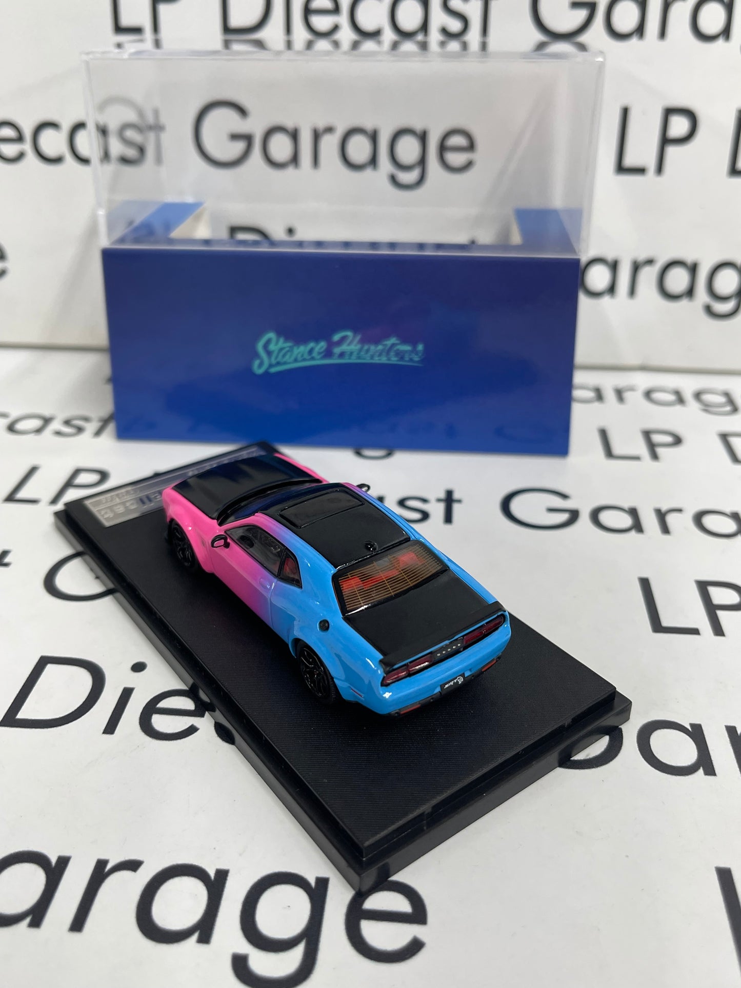 STANCE HUNTERS 2023 Dodge Challenger SRT Hellcat Pink/Blue 1:64 Diecast
