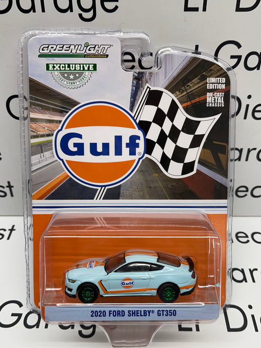 GREENLIGHT *GREEN MACHINE* 2020 Ford Mustang Shelby GT350 Gulf Hobby Exclusive 1:64 Diecast