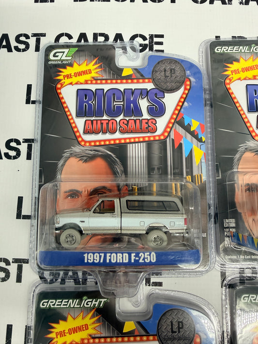 CHASE GREENLIGHT Complete Set of 6 LP Exclusives 1:64 Diecast Ricks Auto Sales