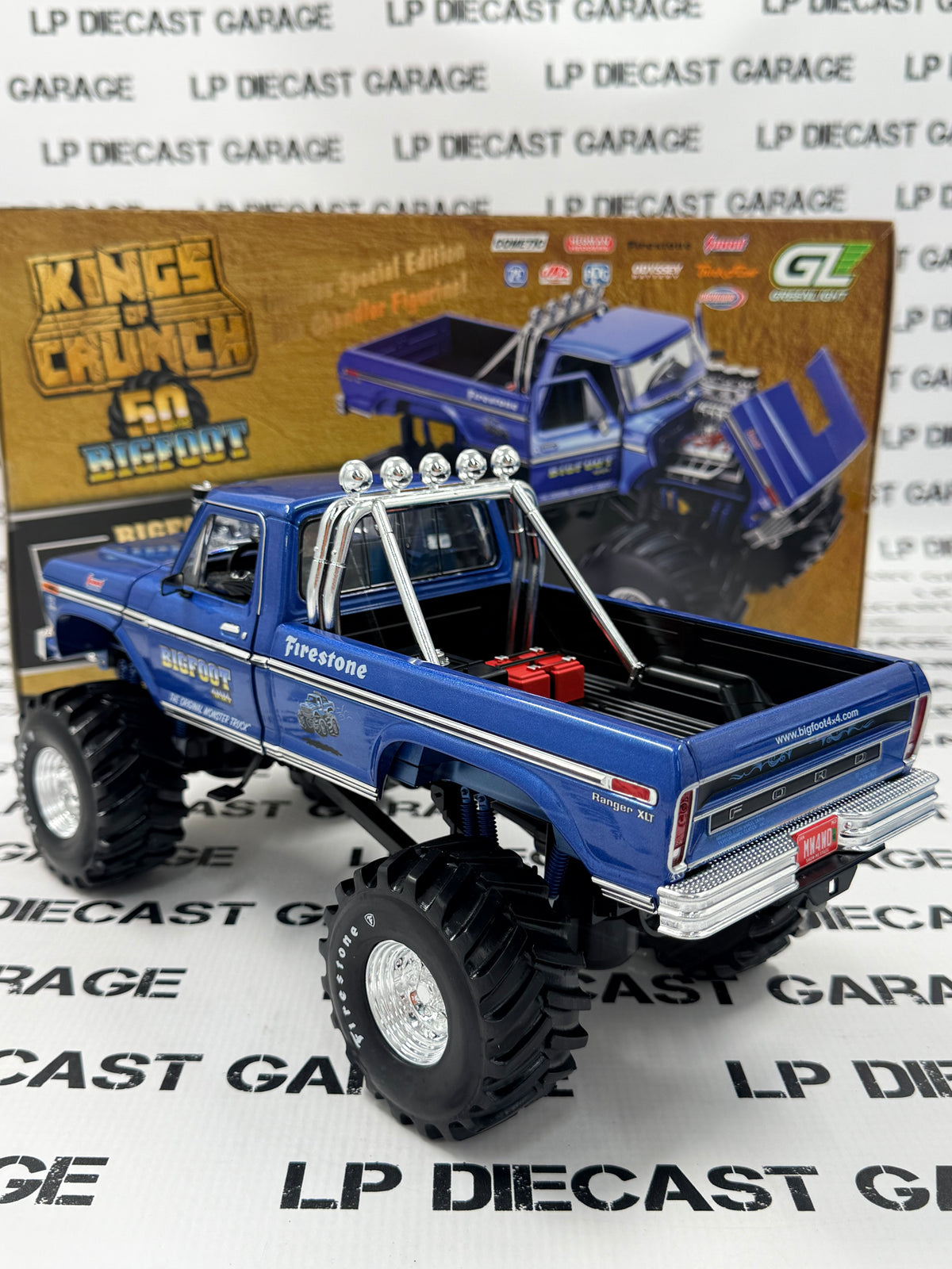 GREENLIGHT 1974 Ford F-250 Bigfoot Monster Truck 1:18 Diecast w/ Figures