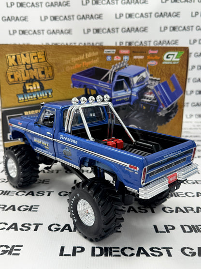GREENLIGHT 1974 Ford F-250 Bigfoot Monster Truck 1:18 Diecast w/ Figures