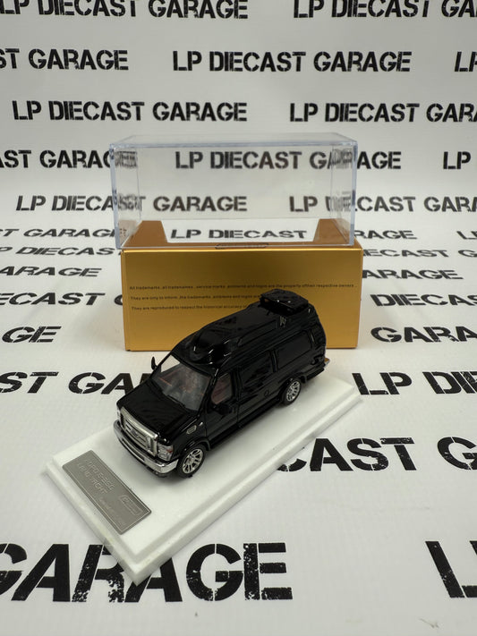 MK Miniatures Ford E-350 Land Yacht Black Motorhome Van 1:64 Diecast