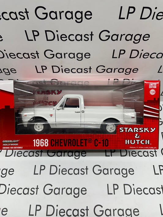 GREENLIGHT 1968 Chevrolet C-10 White Starsky & Hutch TV Series Truck 1:24 Diecast