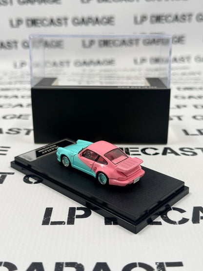 MASTER Porsche 911 Turbo Black Bird Blue & Pink 1:64 Diecast