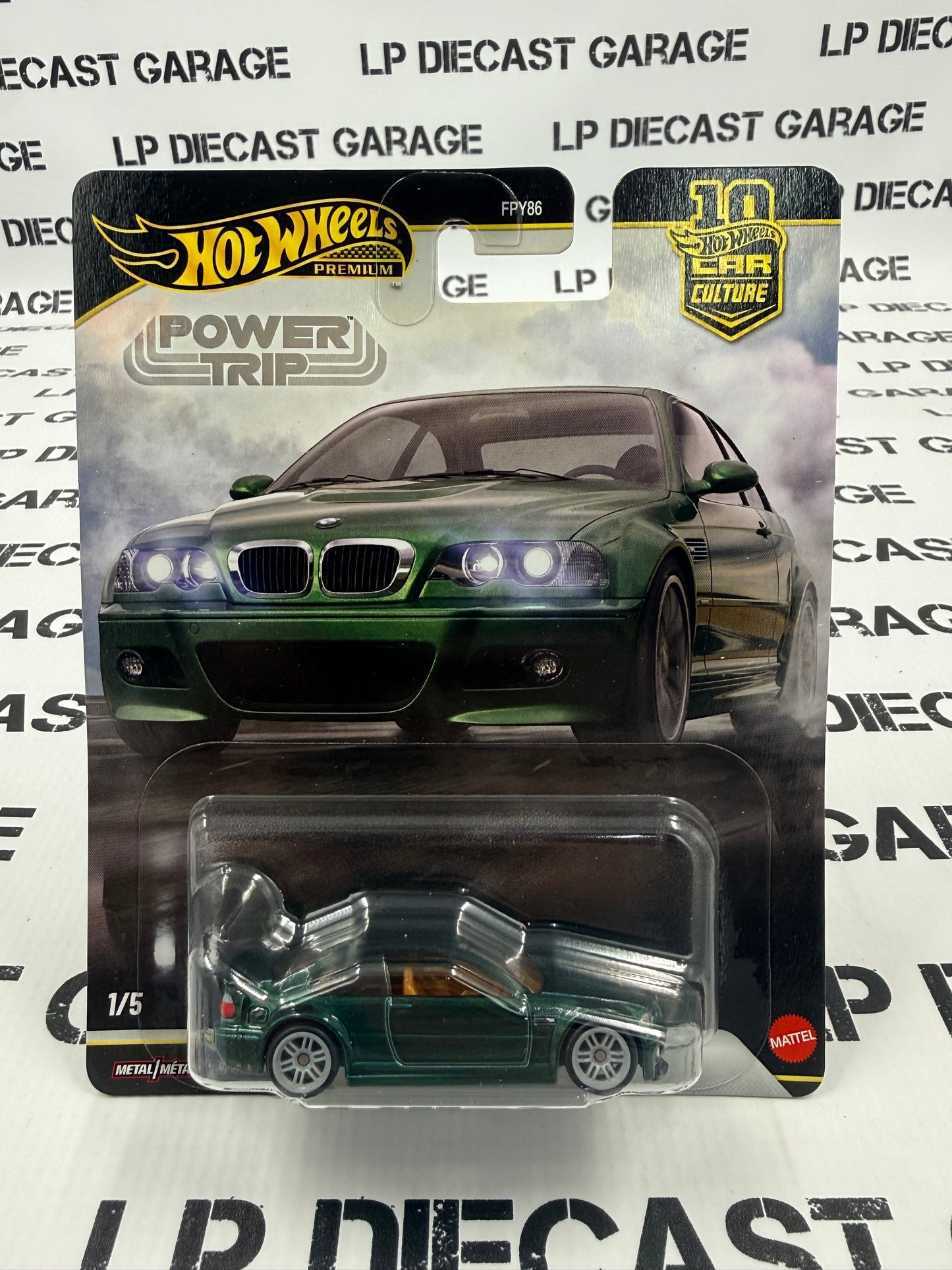 HOT WHEELS BMW M3 Green Power Trip 1:64 Diecast Premium