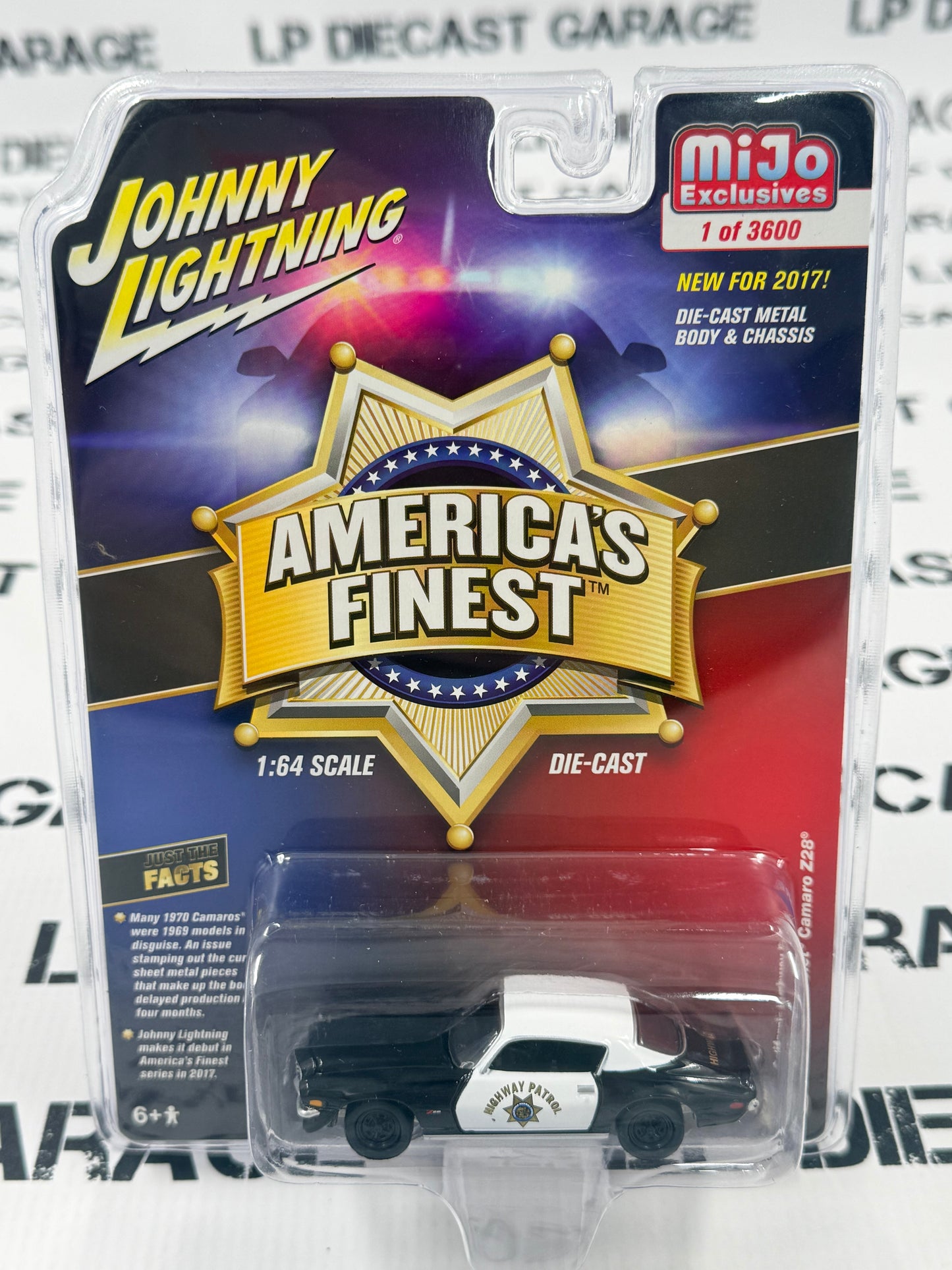JOHNNY LIGHTNING 1970 Chevy Camaro CHP California Highway Police 1:64 Diecast MiJo