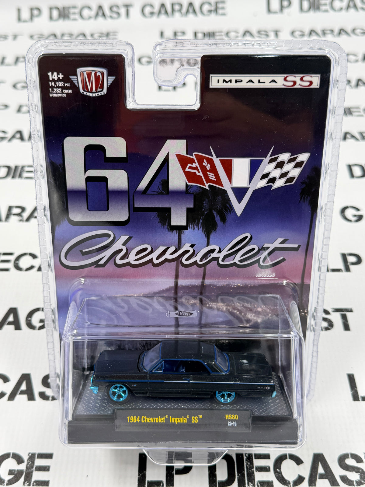 CHASE M2 1964 Chevrolet Impala SS Dark Blue 1:64 Diecast