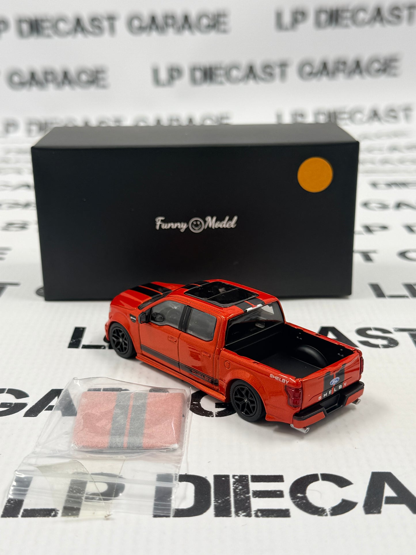 FUNNY MODELS Ford F-150 Shelby Super Snake Orange w/ Black Stripes 1:64 Diecast