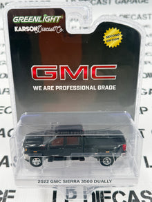 GREENLIGHT 2022 GMC Sierra 3500 Black Dually 1:64 Diecast Exclusive
