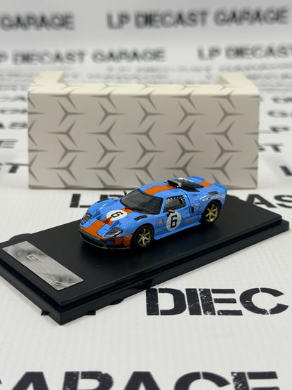 RHINO MODELS Ford GT40 Gulf Blue & Orange w/ Removable Hood 1:64 Diecast Ghost Player