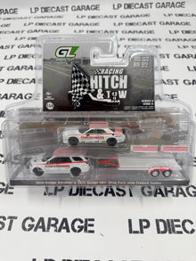 GREENLIGHT 2018 Dodge Durango & 2021 SRT Challenger w/ Trailer Ramchargers 1:64 Diecast Hitch & Tow