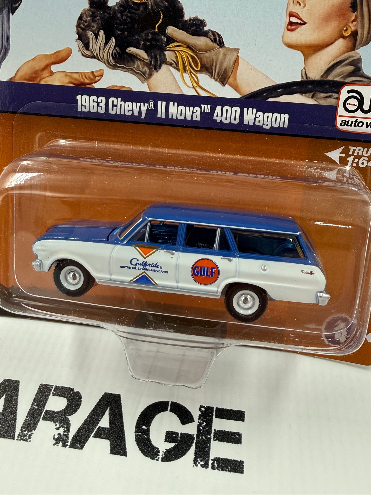 AUTO WORLD 1963 Chevy II Nova Wagon Gulf 1:64 Diecast Big Country