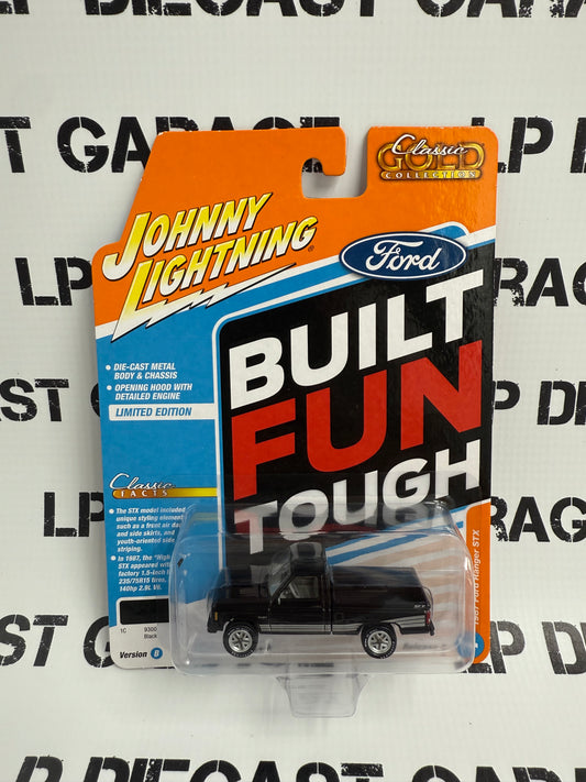 JOHNNY LIGHTNING 1987 Ford Ranger STX Black 1:64 Diecast Classic Gold